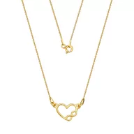 Naszyjniki - MYNESS Naszyjnik z  sercem z nieskończonością - miniaturka - grafika 1