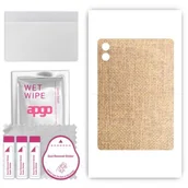 Akcesoria do tabletów i e-booków - folia naklejka skórka strukturalna na TYŁ do Umidigi G3 Tab - Tkanina Denim Beżowy - apgo SKINS - miniaturka - grafika 1