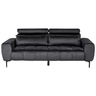 Sofy i kanapy - Sofa 3-osobowa welurowa czarna VEGAMO - miniaturka - grafika 1