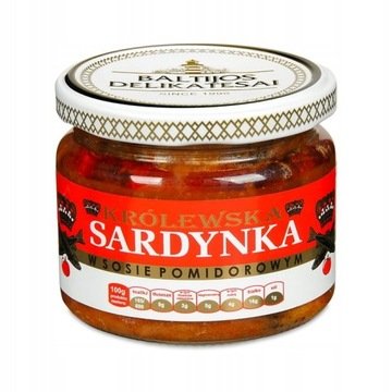 Petropat królewska sardynka w sosie pomidorowym słoik 280g