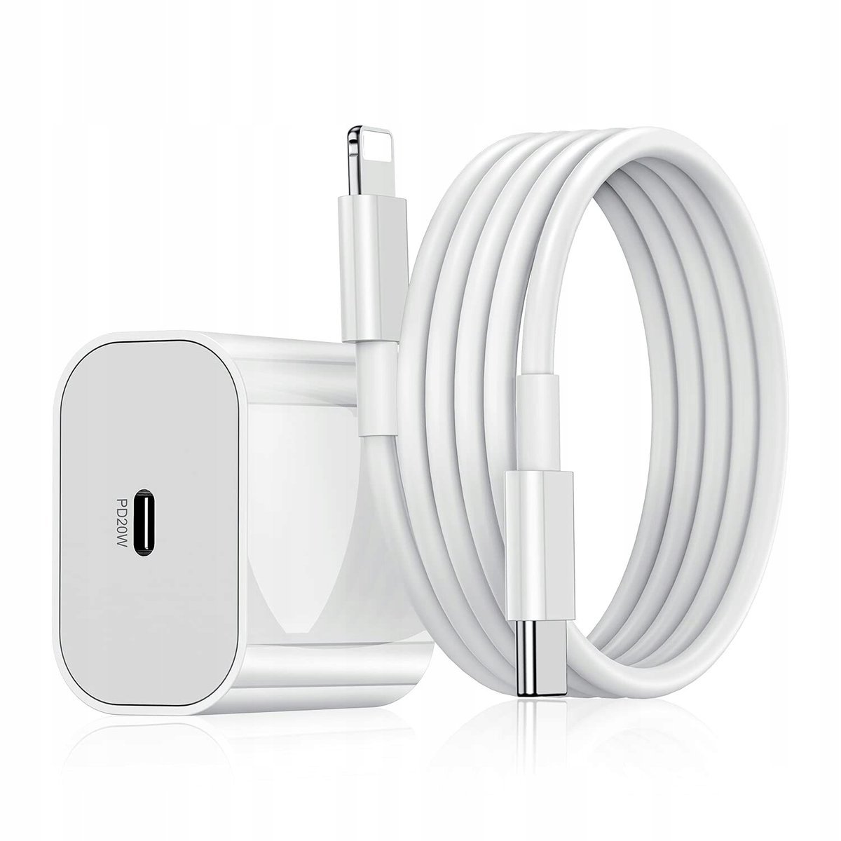 SZYBKA ŁADOWARKA DO IPHONE KOSTKA 25W + KABEL 1M / USB-C DO IPHONE LIGHTING