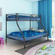 Łóżka dla dzieci i młodzieży - vidaXL Łóżko piętrowe dla dzieci z czarną metalową ramą 200x140/200x90 - miniaturka - grafika 1