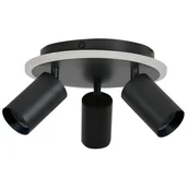 Lampy sufitowe - Plafon Parma 3xGU10 + 1xLED CCT czarna LP-0612/3C Round BK - miniaturka - grafika 1