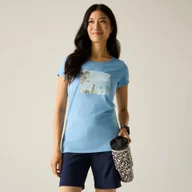 Koszulki i topy damskie - Regatta Koszulka damska Breezed Niebieski, Cotton, Rozmiar: 40 - miniaturka - grafika 1