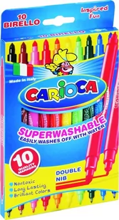Carioca Flamastry Birello dwustronne 10 kol. bls - Przybory szkolne - miniaturka - grafika 3