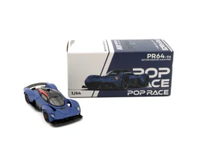 POP RACE PR64-0096 Aston Martin Valkyrie Satin Marina Blue PR640096 - Samochody i pojazdy dla dzieci - miniaturka - grafika 1