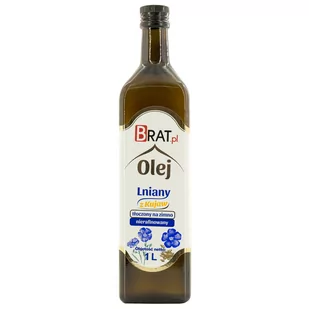 Olej lniany 1000 ml - Brat.pl - Zdrowa żywność - miniaturka - grafika 1