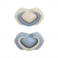 Smoczki uspokajające - canpol Babies Zestaw smoczków uspokajających silikonowych symetrycznych Pure Color 6-18 m, niebieski - miniaturka - grafika 1