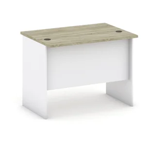 B2B Partner Biurko proste, długość 1000 mm, biały/dąb sonoma 437483 - Biurka - miniaturka - grafika 1