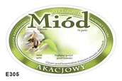 Akcesoria do hodowli zwierząt - Etykiety owalne na miód akacjowy (100szt) e305 - miniaturka - grafika 1