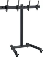 Uchwyty do telewizora - Hagor BrackIT Stand Dual mobiles Standsystem fuer 2x 107-140cm screens montageseitig hoehenverstellbar VESA max 600x400 Tragl 2x35kg - miniaturka - grafika 1
