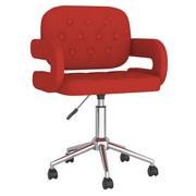 Krzesła - vidaXL Obrotowe krzesło stołowe winna czerwień obite sztuczną skórą 335673 - miniaturka - grafika 1