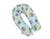 Poduszki do karmienia - Poduszka ciążowa Longer dla kobiet w ciąży do spania - Sówki niebieskie - miniaturka - grafika 1