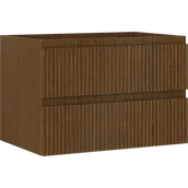 Szafki łazienkowe - Mexen Rivel szafka łazienkowa podumywalkowa 70 cm, 2 szuflady, ryflowana , orzech - 91A20-07047-2-BFF86 - miniaturka - grafika 1