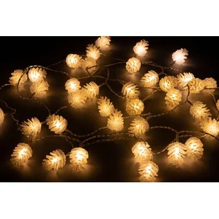 Szyszki lampki dekoracyjne 40 szt. LED - Oświetlenie świąteczne - miniaturka - grafika 1