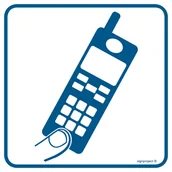 Systemy ekspozycyjne i znaki informacyjne - RA089 TELEFON KOMÓRKOWY, PN - PŁYTA PCV 1MM; (150X150MM) - miniaturka - grafika 1