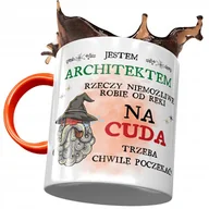 Kubki - Kubek Pomarańczowy dla Architekta Prezent z Nadrukiem ze Zdjęciem + Opakowanie na prezent (wzór 03) - miniaturka - grafika 1