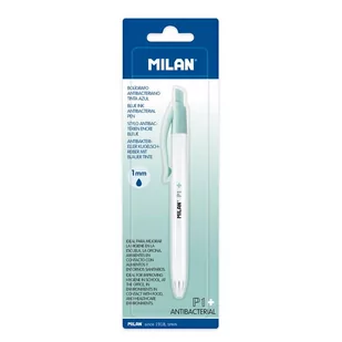 MILAN Długopis Milan P1 ANTIBACTERIAL niebieski 1 szt. na blistrze - Długopisy - miniaturka - grafika 1