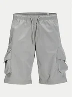 Spodenki męskie - Jack&Jones Szorty materiałowe Cole 12269386 Szary Cargo Fit - miniaturka - grafika 1
