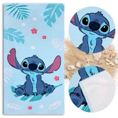 Okrycia kąpielowe dla dzieci - DISNEY Stitch SZYBKOSCHNĄCY Ręcznik plażowy, kąpielowy dla dzieci BAWEŁNIANY 70x140 cm OEKO-TEX - miniaturka - grafika 1