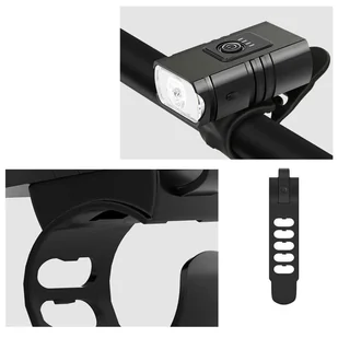 Lampka rowerowa przednia wodoodporna Alogy światełko LED oświetlenie przód na rower kierownicę 800lm - Akcesoria do smartwatchy - miniaturka - grafika 5