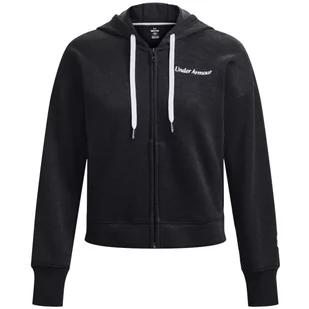 Bluza dresowa sportowa damska Under Armour Essential Fleece Script FZ Hoodie - Bluzy sportowe damskie - miniaturka - grafika 1