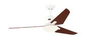 Wentylatory sufitowe - Energooszczędny wentylator sufitowy z oświetleniem i pilotem Eco Aviatos 132 cm biały / drewno wiśniowe - miniaturka - grafika 1