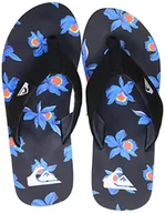 Klapki i japonki męskie - Quiksilver Męskie klapki Molokai Layback Flip-Flop, Black Blue White, 41 EU - miniaturka - grafika 1