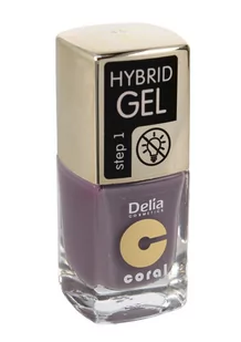 Delia Cosmetics Coral Hybrid Gel Emalia do paznokci nr 46 grey lila 11ml - Lakiery do paznokci - miniaturka - grafika 1