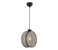 Lampy sufitowe - Lampa wisząca na lince DRUM 1xE27/60W/230V szary/czarny - miniaturka - grafika 1