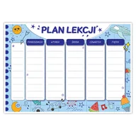 Szkolne artykuły papiernicze - MAGNETYCZNY PLAN LEKCJI NA LODÓWKĘ (+ marker) - ZESZYT - NIEBIESKI (A4) - miniaturka - grafika 1