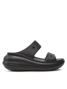 Crocs Klapki Classic Crush Sandal 207670 Czarny - Klapki i japonki damskie - miniaturka - grafika 1