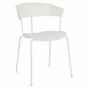 Krzesła - D2.Design Krzesło Laugar białe 204515 - miniaturka - grafika 1