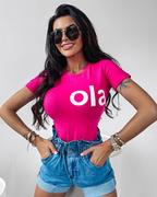 Koszulki i topy damskie - T-shirt damski OLAVOGA ESTERA 2024 amarant S - Fashionplace - miniaturka - grafika 1