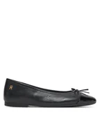 Baleriny - Tommy Hilfiger Baleriny Patent Toe-Cap FW0FW08830 Czarny - miniaturka - grafika 1