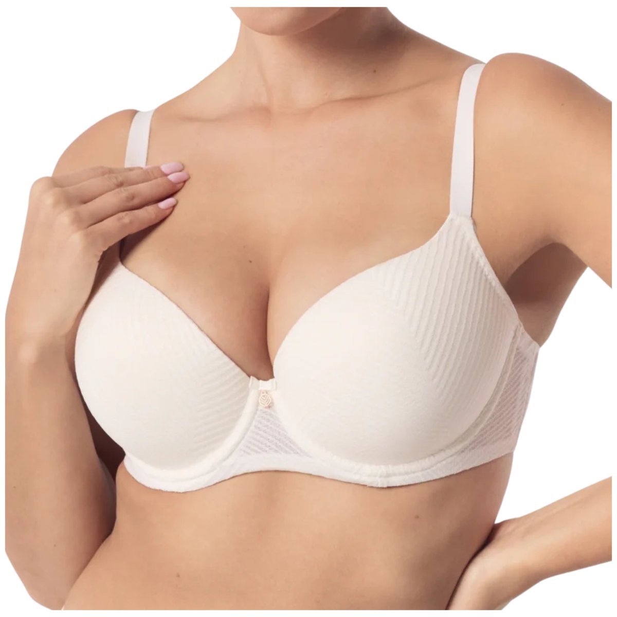 Biustonosz Mefemi NANCY BP34 Push- Up biały 70F