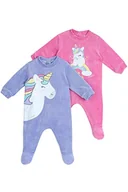 Piżamy dla dziewczynek - Chicco Zestaw 2 Sztuk Kombinezon dla niemowląt, Wielobarwny - miniaturka - grafika 1