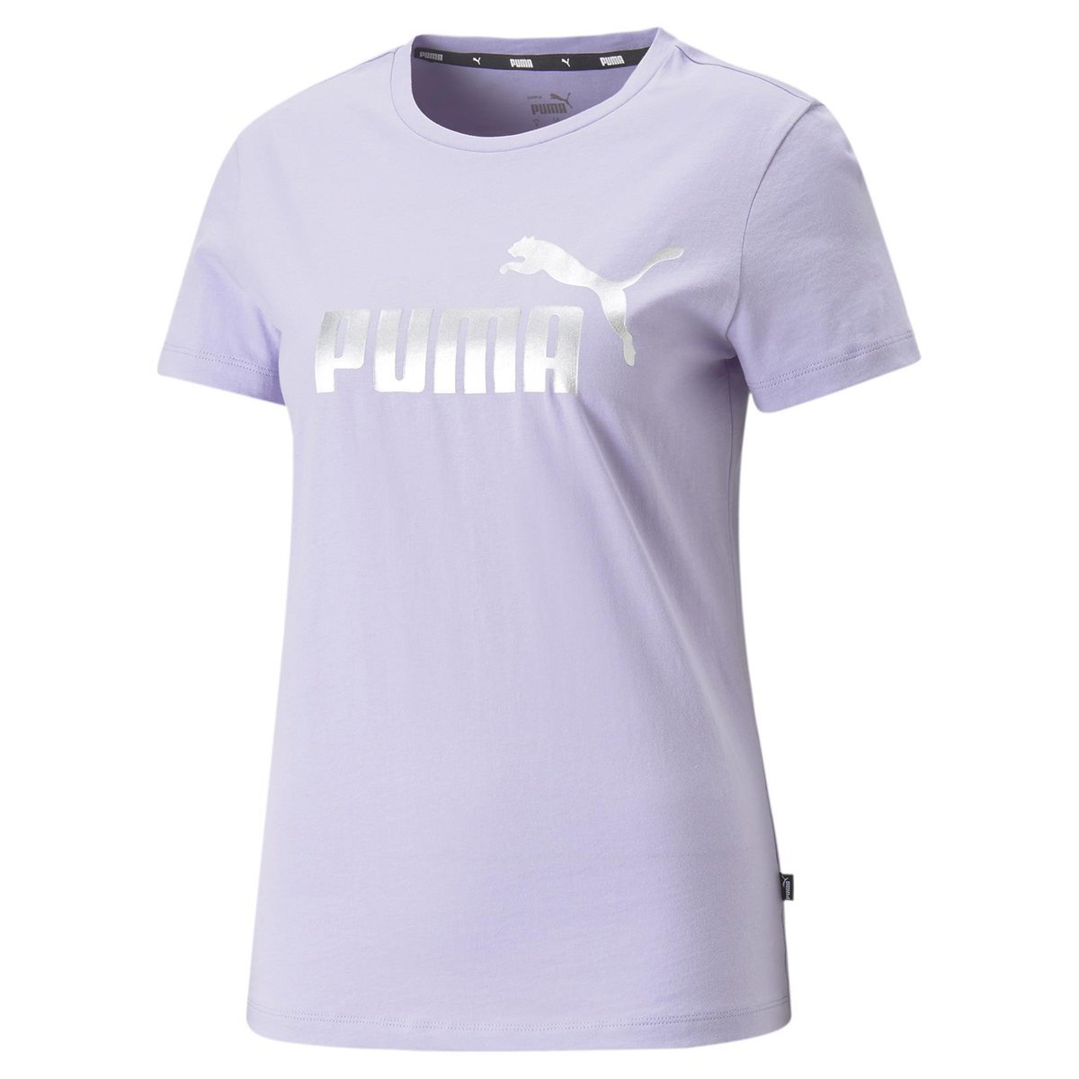 Koszulka damska Puma ESS+ Metallic Logo fioletowa 84830325-XS