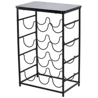 Stojaki na wino - Stojak na wino z czarnym blatem 40x26xh60 cm - miniaturka - grafika 1