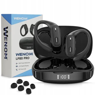 Wenom LP80 PRO Bluetooth 5.3 Bass Hd Czarny - Słuchawki - miniaturka - grafika 1