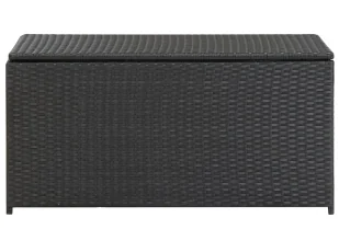 Czarna rattanowa skrzynia do ogrodu E2-B50 - Skrzynie ogrodowe - miniaturka - grafika 1