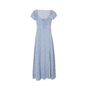Sukienki - Cropp - Niebieska sukienka midi w kwiaty - Niebieski - miniaturka - grafika 1