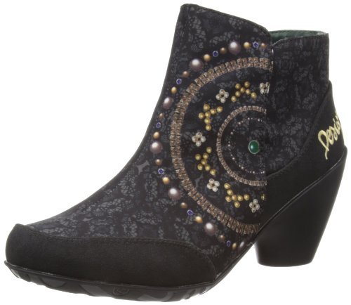 Desigual Damskie botki Chelsea, Czarny - 38.5 EU