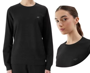 Klasyczna bluza dresowa nierozpinana bez kaptura damska 4F 4FWSS24TSWSF0954-20S Czarny - Bluzy damskie - miniaturka - grafika 1