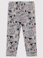 Spodnie i spodenki dla dziewczynek - Coccodrillo Legginsy ZC1122102LOV Szary Slim Fit - miniaturka - grafika 1