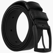 Paski - Pasek Męski BIG STAR Skórzany Pas Do Spodni Czarny KK675104 Czarny 110 - miniaturka - grafika 1