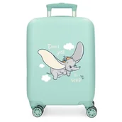 Walizki - Joumma Disney Dumbo Fly Walizka kabinowa niebieska 33 x 50 x 20 cm sztywne zapięcie szyfrowe ABS boczne zapięcie szyfrowe 28,4 kg 2 kg 4 koła podwójny bagaż ręczny, Niebieski, walizka kabinowa - miniaturka - grafika 1