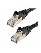 Kable komputerowe i do monitorów - Startech.COM 7.5 M CAT6A CABLE - BLACK - RJ45 ETHERNET CABLE - SNAGLESS - CAT6A STP CORD - COPPER WIRE - 10GB - PATCH CABLE - 7.5 M - BLACK  (6ASPAT75 - miniaturka - grafika 1