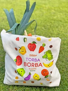 Torba bawełniana "Torba Borba" duża z długimi uszami - Zdrowa żywność - miniaturka - grafika 2