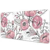 Podkładki na biurko - Podkładka na biurko Pastelowe róże Art 90x45 cm - miniaturka - grafika 1